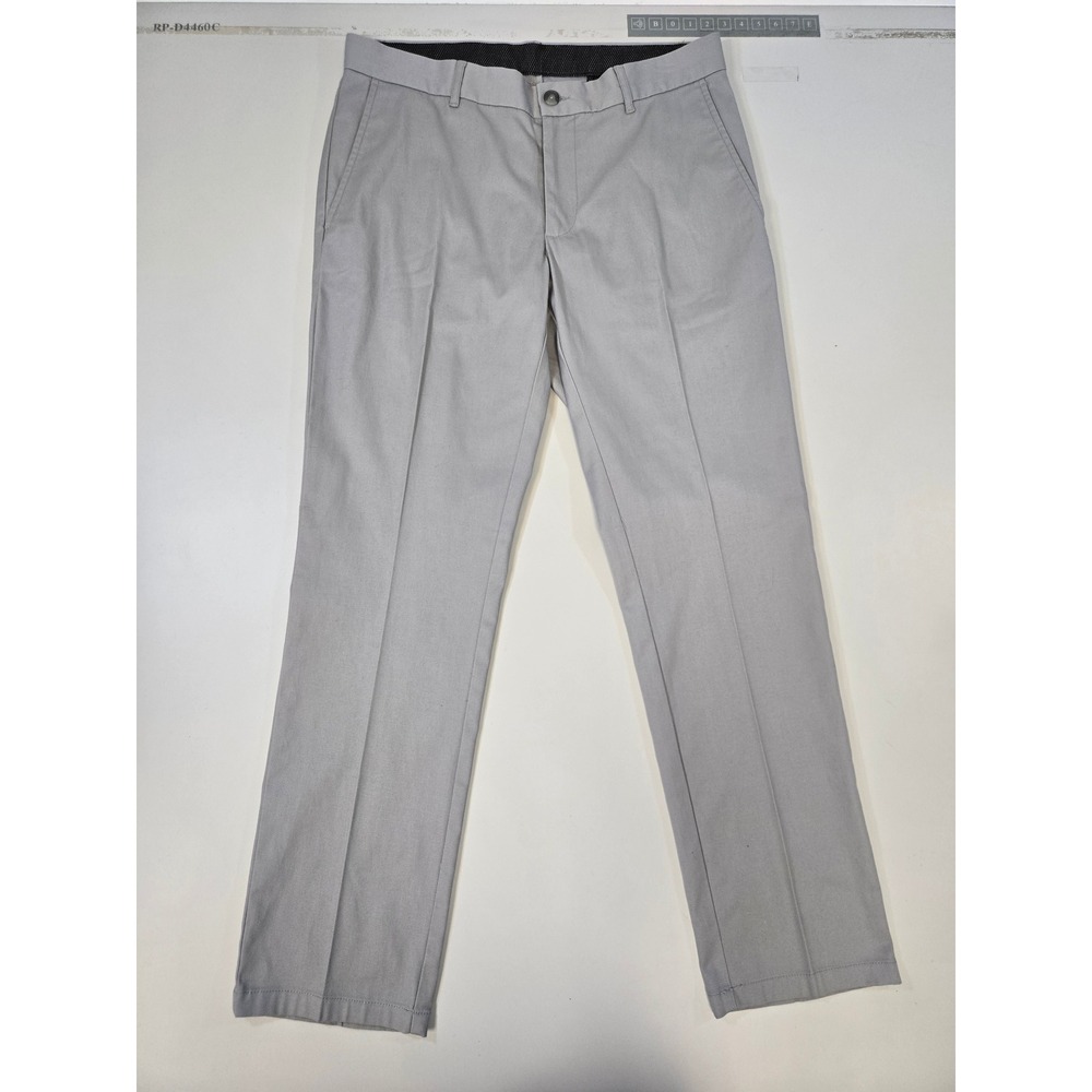 JosA Bank Traveler Travel Tech Slim Fit Chino Pants Mens 33x30 Grey Cotton Blend